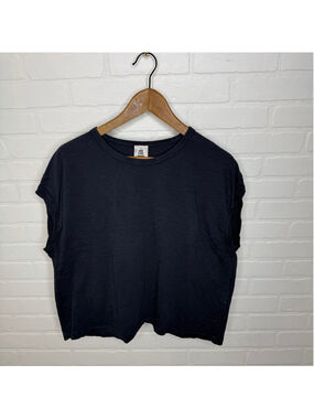 Free People Black Cotton Tee sz XS